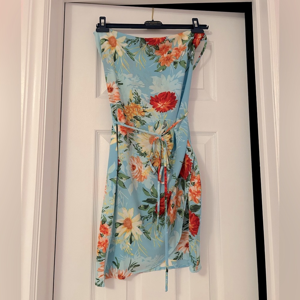 Lucy in the Sky Love Lies Chiffon Blue Floral Dress
